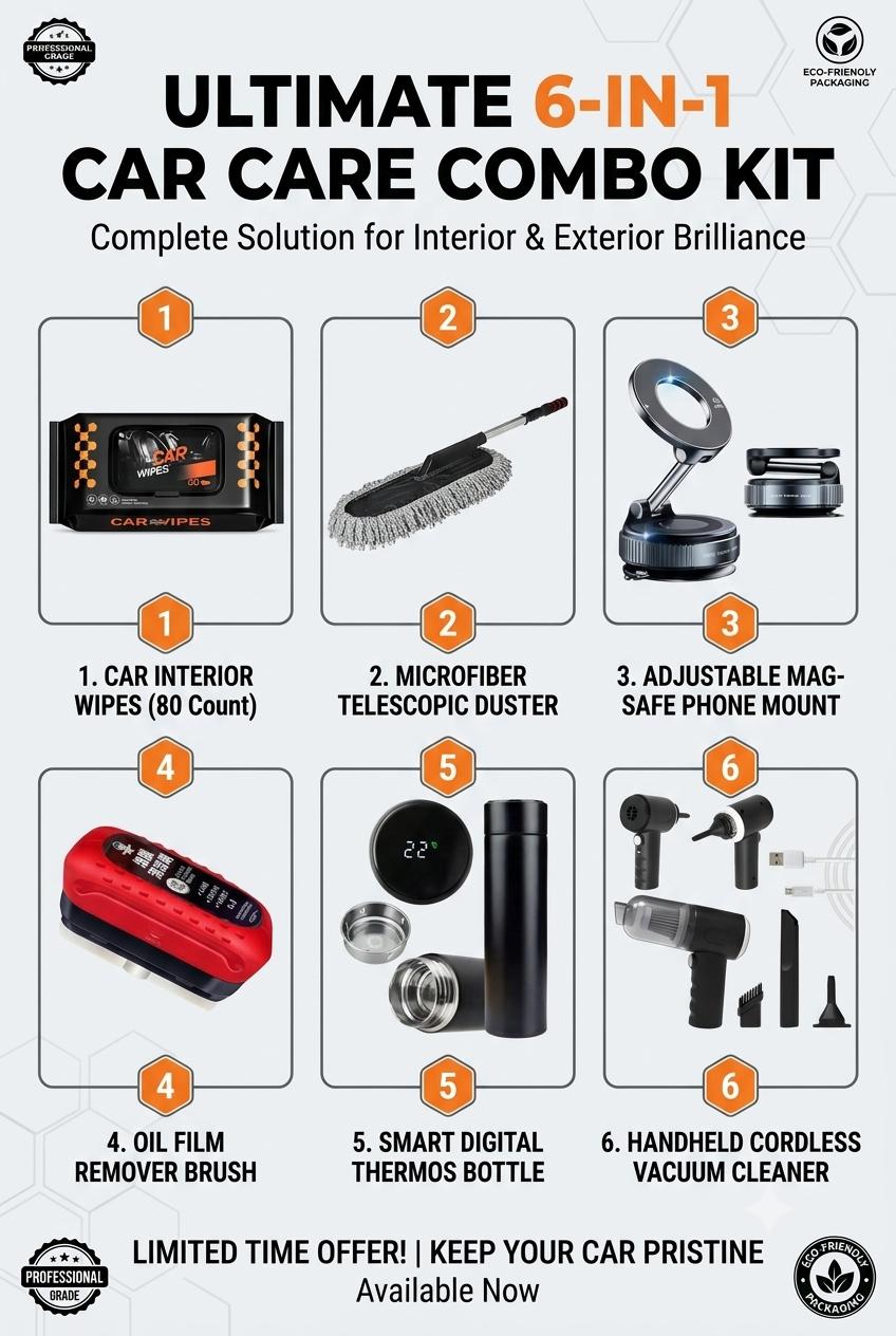Lacoz 6-in-1 Ultimate Car Care Combo